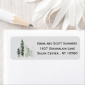 水の色エバミニマルーグリーンツリーアドレス ラベル (インサイチュ)