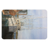 水の色エビのボート沿岸魚釣り"海海 マグネット (横)