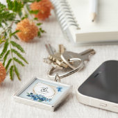 水の色エメリーフローラ結婚のキーチェーン キーホルダー (側面)