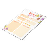 水の色エレガントとインクの花ブックレビュー ノートパッド (アングル)