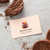 水の色エレガントのケーキpatisserieカップケーキデザート 名刺