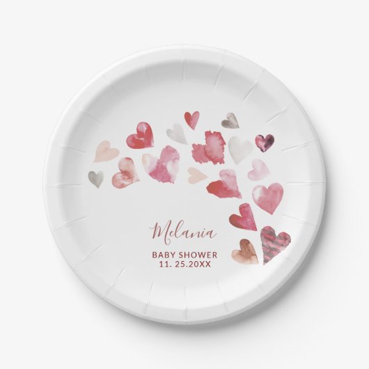 水の色エレガントは少し甘い ペーパープレート (正面)