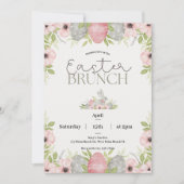 水の色エレガントイースターブランチ招待状 招待状 (正面)