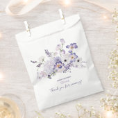 水の色エレガントウッドランドパーティーベビーシャワーファボ フェイバーバッグ (クリップ留めされた状態)