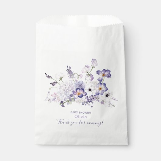 水の色エレガントウッドランドパーティーベビーシャワーファボ フェイバーバッグ (正面)