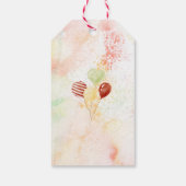 水の色エレガントウッドランドパーティーベビーシャワー ギフトタグ (裏面)