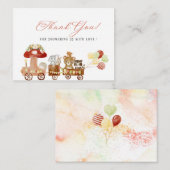 水の色エレガントウッドランドパーティーベビーシャワー ノートカード (正面/裏面)