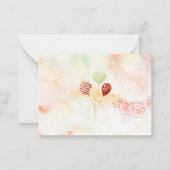 水の色エレガントウッドランドパーティーベビーシャワー ノートカード (裏面)