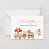 水の色エレガントウッドランドパーティーベビーシャワー ノートカード (正面)