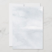 水の色エレガントウッドランドフローラベビーシャワー 招待状 (裏面)