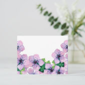 水の色エレガントカード(日本語桜) ポストカード (スタンド正面)