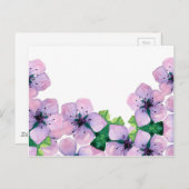 水の色エレガントカード(日本語桜) ポストカード (正面/裏面)