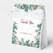 水の色エレガントクリスマス赤ちゃんシャワー フェイバーボックス (正面サイド)