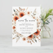 水の色エレガントテラコタ結婚ズ セーブザデート (スタンド正面)