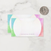 水の色エレガントテンプレートハンドスクリプトモノグラム ノートカード (正面/裏面インサイチュ)