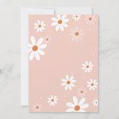 水の色エレガントデイジーオベビーベビーシャワー 招待状 (裏面)