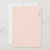 水の色エレガントバーガンディ赤面&金ゴールドドロップ 招待状 (裏面)