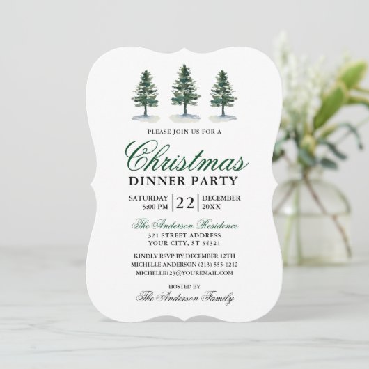 水の色エレガントパインズクリスマスパーティー 招待状 (スタンド正面)