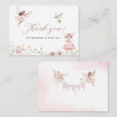 水の色エレガントパーティー魔法のフローラ妖精Pri ノートカード (正面/裏面)