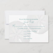 水の色エレガントビーチ砂ドルの食事選択 出欠カード (正面)