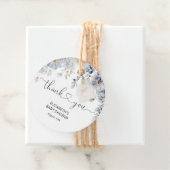 水の色エレガントフローラありがとうメッセージカード フェイバータグ (インサイチュ)