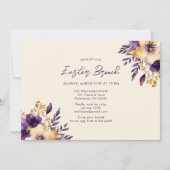 水の色エレガントフローライースターブランチ 招待状 (正面)