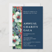 水の色エレガントフローラチャリティーイベントガラパーティー 招待状 (正面)