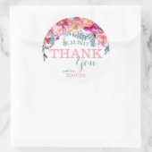 水の色エレガントフローラドロップありがとう ラウンドシール (バッグ)