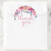 水の色エレガントフローラドロップありがとう ラウンドシール (バッグ)