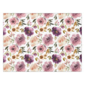 水の色エレガントフローラバラピンク紫 テーブルクロス (正面(横))