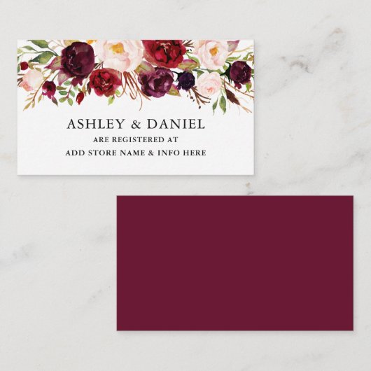 水の色エレガントフローラブルゴーニュ登録 エンクロージャーカード (正面/裏面)