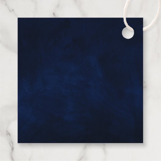 水の色エレガントフローラリースハッピーホリデー フェイバータグ (裏面)