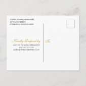 水の色エレガントフローラ写真キンセアニェラInvite インビテーションポストカード (裏面)