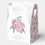 水の色エレガントフローラ女の子の赤ちゃんシャワー好意B フェイバーボックス (オープン)