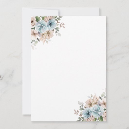 水の色エレガントフローラ最初のコミュニティ 招待状 (裏面)