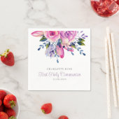 水の色エレガントフローラ最初の聖餐式 スタンダードカクテルナプキン (インサイチュ)