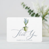 水の色エレガントフローラ結婚の感謝 サンキューカード (スタンド正面)
