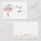 水の色エレガントベビーの開花野草ベビー ノートカード (正面/裏面)