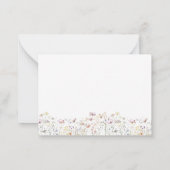 水の色エレガントベビーの開花野草ベビー ノートカード (裏面)