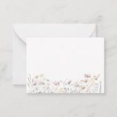 水の色エレガントベビーの開花野草ベビー ノートカード (裏面)