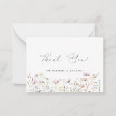 水の色エレガントベビーの開花野草ベビー ノートカード (正面)