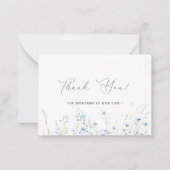 水の色エレガントベビーの開花野草ベビー ノートカード (正面)