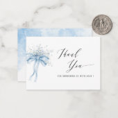 水の色エレガントベビーの開花野草ベビー ノートカード (正面/裏面インサイチュ)