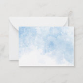 水の色エレガントベビーの開花野草ベビー ノートカード (裏面)