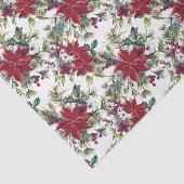 水の色エレガントポインセチアパターンホリデー 薄葉紙 (詳細)
