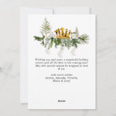 水の色エレガントメリークリスマスの構成 シーズンカード (裏面)