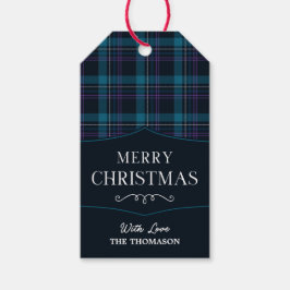 水の色エレガントメリークリスマスギフトラベル ギフトタグ