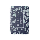 水の色エレガントユーカリプトゥスハローゴス バスマット (正面縦)