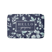 水の色エレガントユーカリプトゥスハローゴス バスマット (正面)