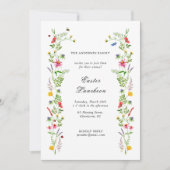 水の色エレガントワイルドフラワーイースター昼食会 案内状 (正面)